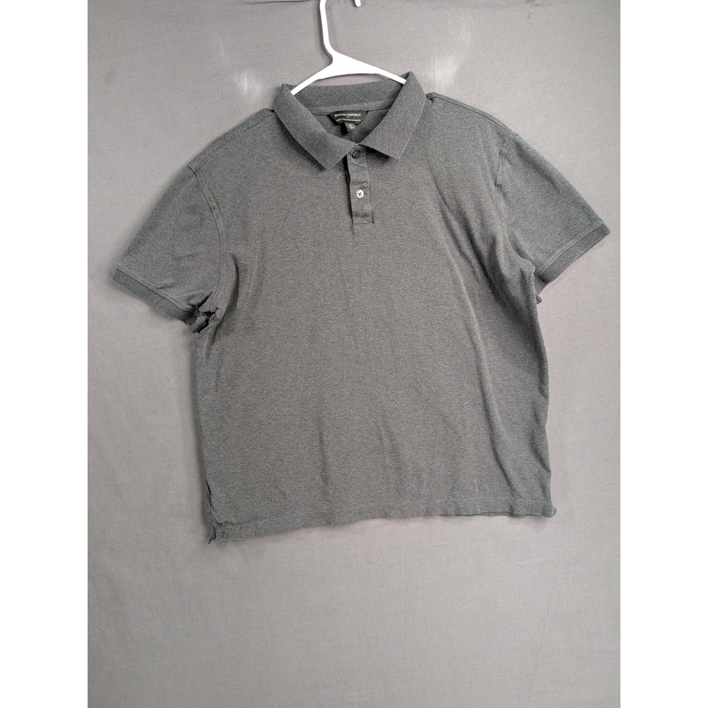 Banana Republic Luxe Touch Performance Polo Charcoal Heather M 710638-26